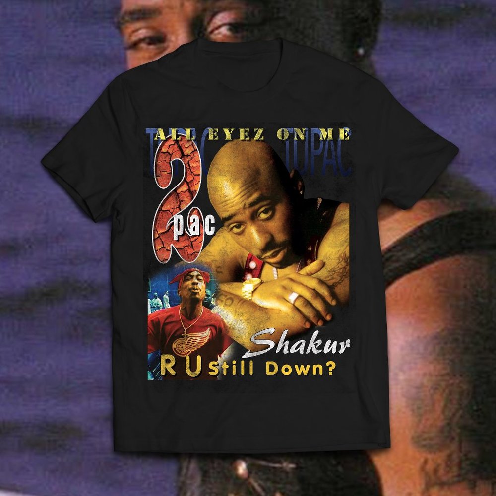Tupac All Eyez On Me Black Bootleg Tee